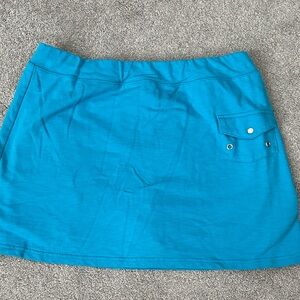 Teal Blue Mini Skort with Pocket Detail size XL